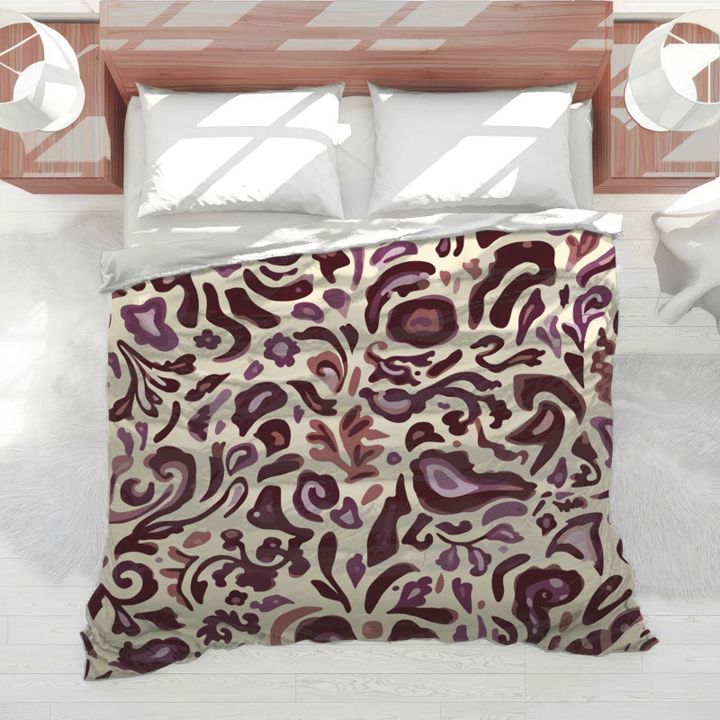 Abstract Floral Pattern Comforter, Twin Extra Long