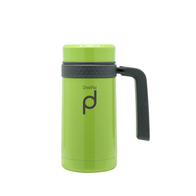Grunwerg Drink Pod Stainless Steel Travel Mug, Green