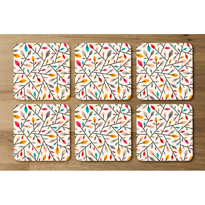 Square 6 Piece Coaster Set