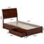 Lit plateforme en bois massif Lamayia avec pied de lit et tiroirs de rangement-832896268-832896267