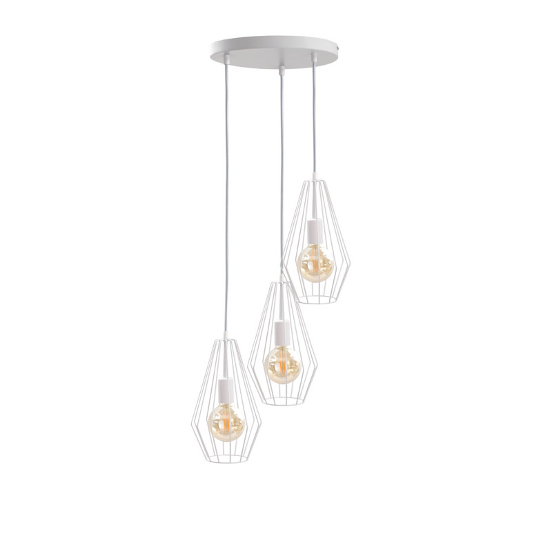 Estero 3 - Light Geometric Pendant, White