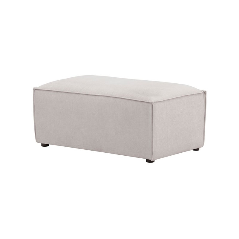 Bolten 20cm Wide No Pattern Pouffe Ottoman, Beige