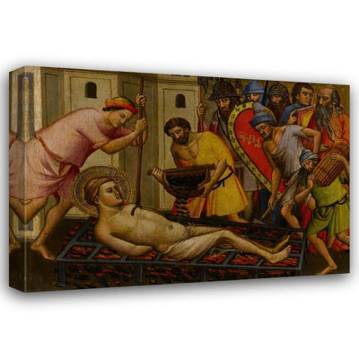 "Le martyre de Saint-Laurent" par Niccolo Di Pietro Gerini - Art mural sur toile tendue avec châssis