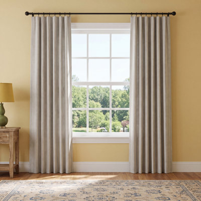 Vienne Linen Herringbone Curtain in Natural