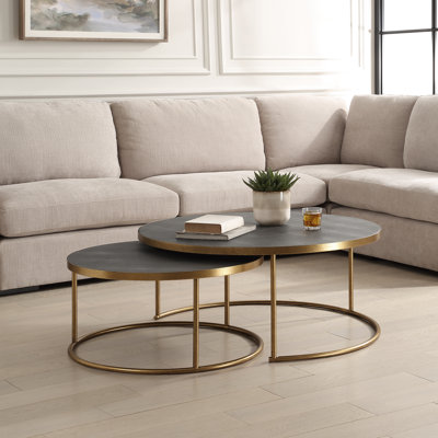 Mercer41 Rudin Gray Nesting Coffee Tables