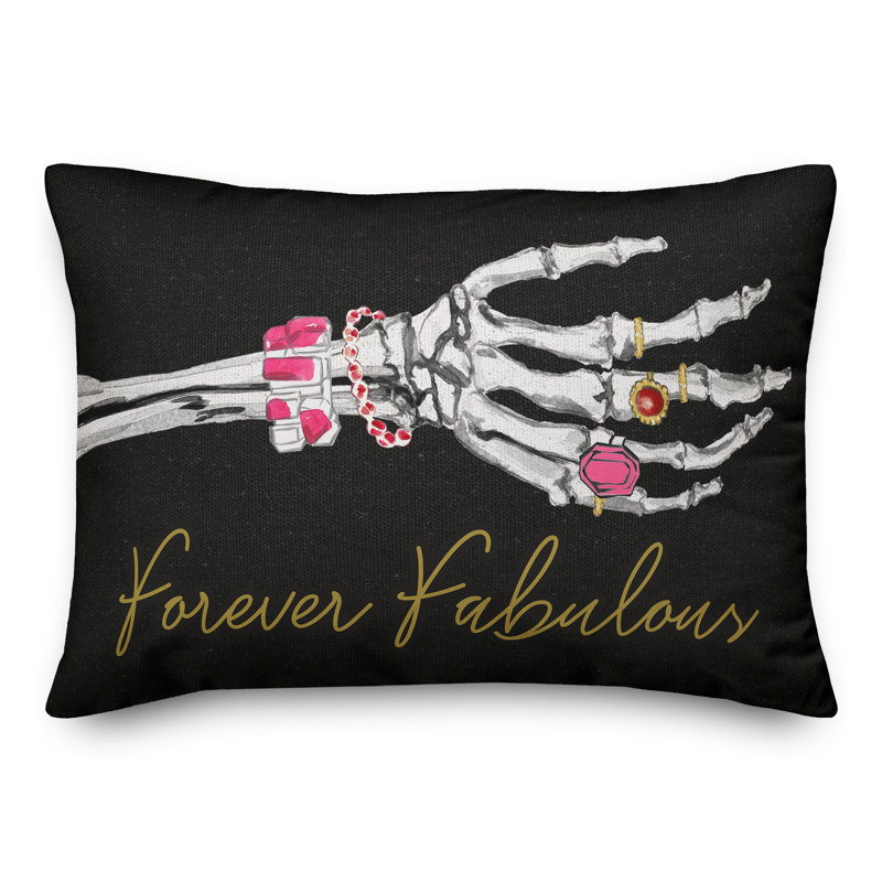  Housse et insert de coussin rectangulaire Fabulous Forever Skeleton