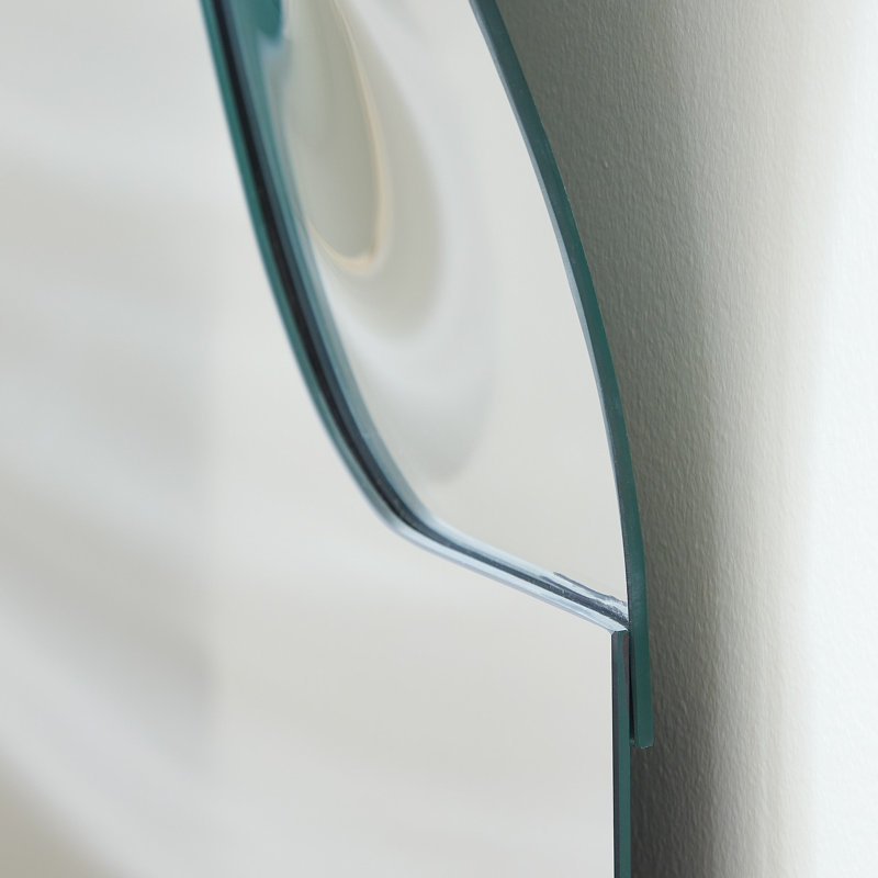 Asymmetrical Ripple Rectangle Mirror
