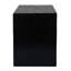 Table de bout noire, 14,54 po x 18 po, finition bois, convenant à un décor intérieur ou extérieur d'une hauteur de 18 po, aspect bois vieilli, mélange idéal