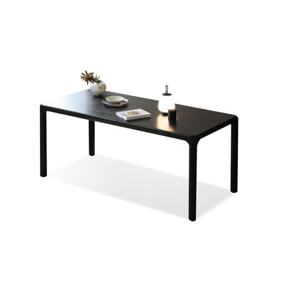 Black Rectangular Solid wood Dining Table For Dining Room/Kitchen
