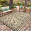 Tapis de sol extérieur en plastique imperméable et résistant aux rayons UV de 8 x 10 pi à double face facile à nettoyer et robuste pour la pelouse et le jardin
