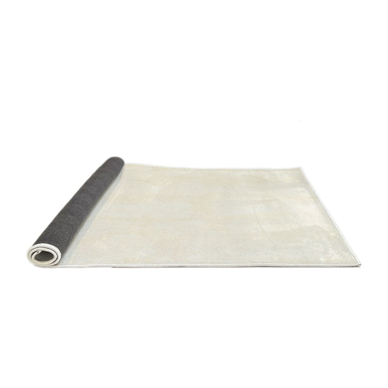 Tapis de zone ivoire contemporaine, Rond 5 pi