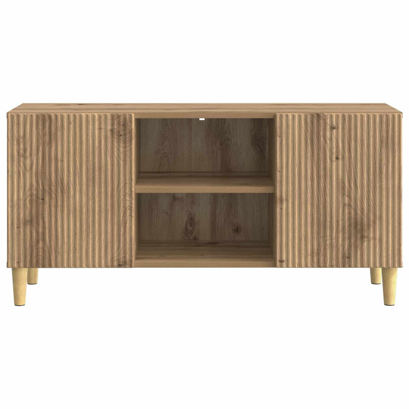 Unfinished TV Stand, 50cm H x 102cm L x 34.5cm W, Artisan Oak