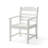 Patio Dining Chair With Armset Set Of 2, Pure White With Imitation Wood Grain Wexture,HIPS Material-205068302