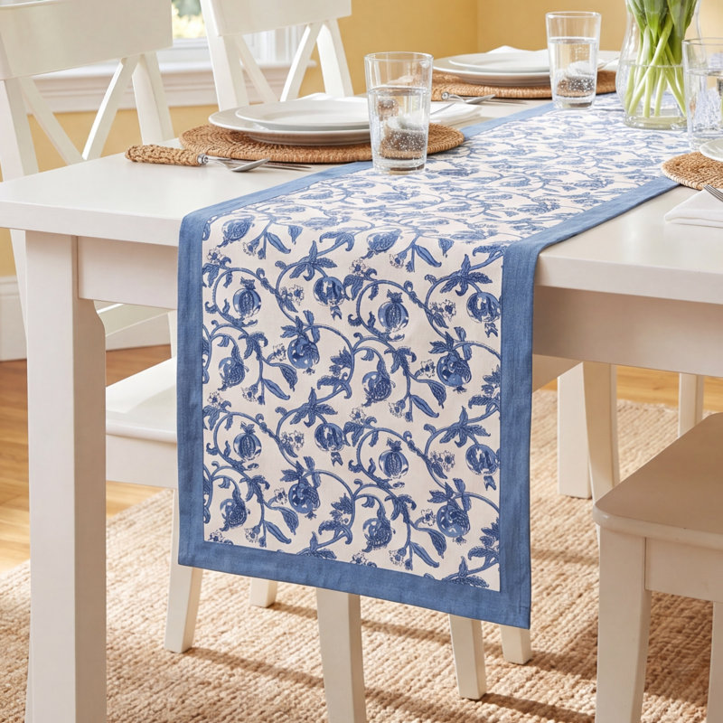 Brona Remove Table Runner, 72" L x 16" W, Blue