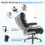 Grande chaise de bureau ergonomique Maurica 500 lb, chaise de bureau à domicile avec accoudoirs et dossier réglables-2079860432