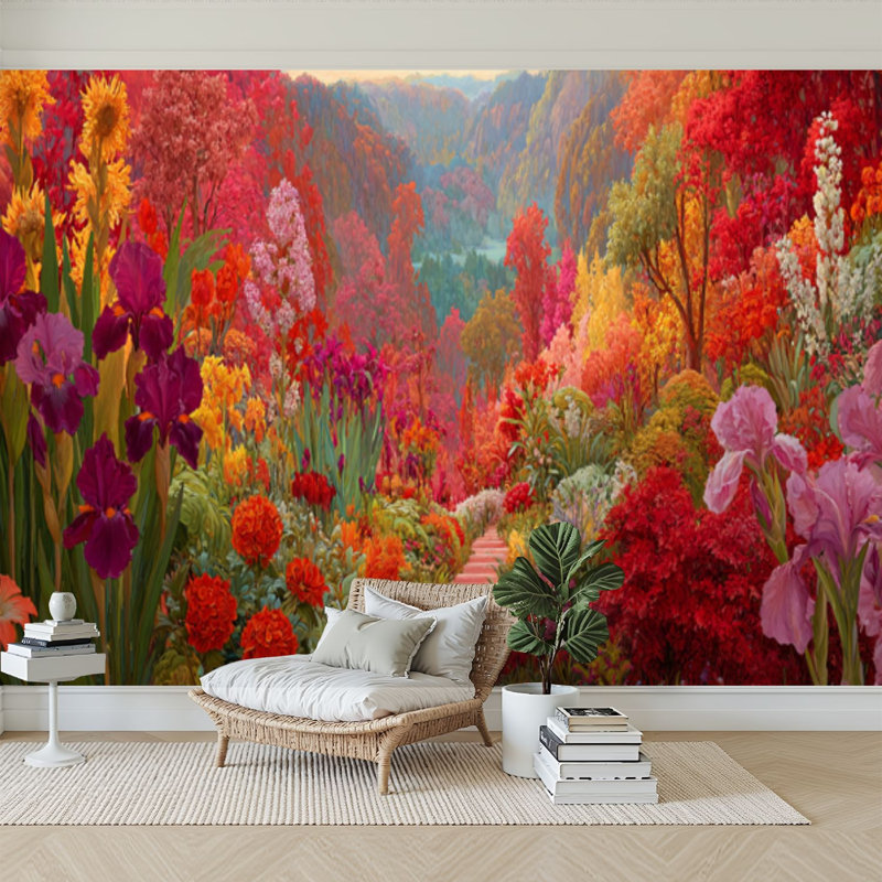 Papier peint adhésif auto-adhésif moderne pour la chambre à coucher Peel and Stick L 100 po x l 144 po avec impression de brouillard doux