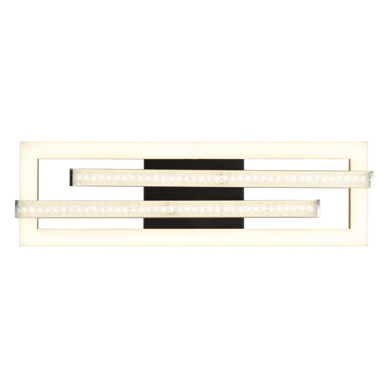 Deaken LED Flush Mount, Matt black/gold colors