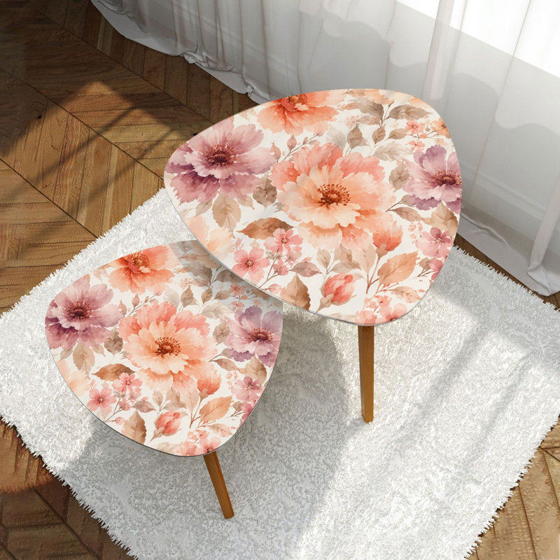 Ensemble de 2 tables basses gigognes Triangle