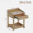 Retro Style Nightstand With 1 Drawer, An Open Shelf, Turned Legs And Metal Handles
