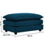 4 modulaires avec 2 places et repose-pieds en chenille bleue avec revêtement respirant