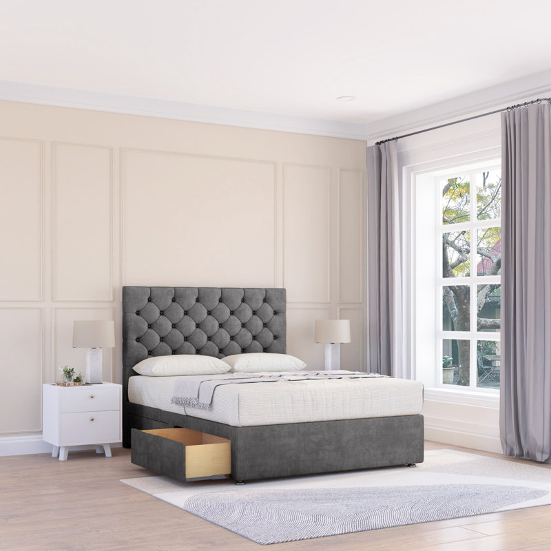 Bed, Grey, Super King (6')