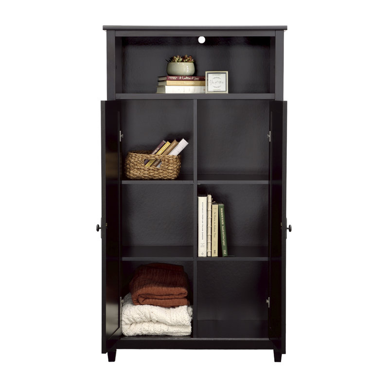 Ariza 2-Door Manufactured Wood Accent Cabinet, Estate Black