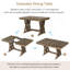 Ensemble de table de salle à manger 7 pièces Mid-Century