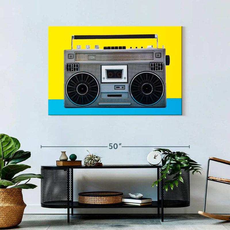 Retro Boombox, 30" H x 45" W