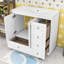  Meuble-lavabo en bois avec lavabo, portes et tiroirs de rangement-1167766699