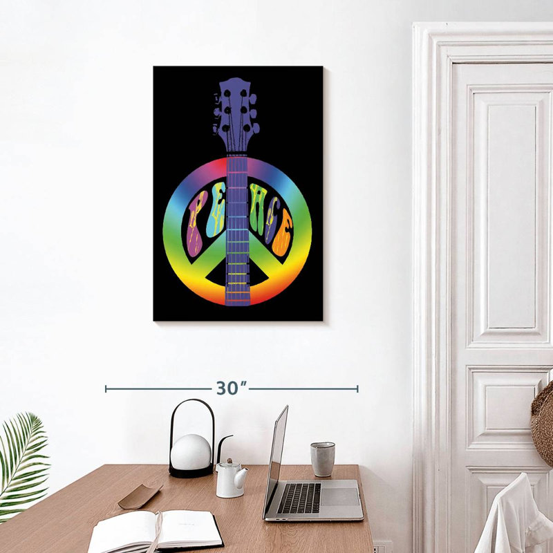 Guitare Khadjiah Peace, H 30 po x l 20 po