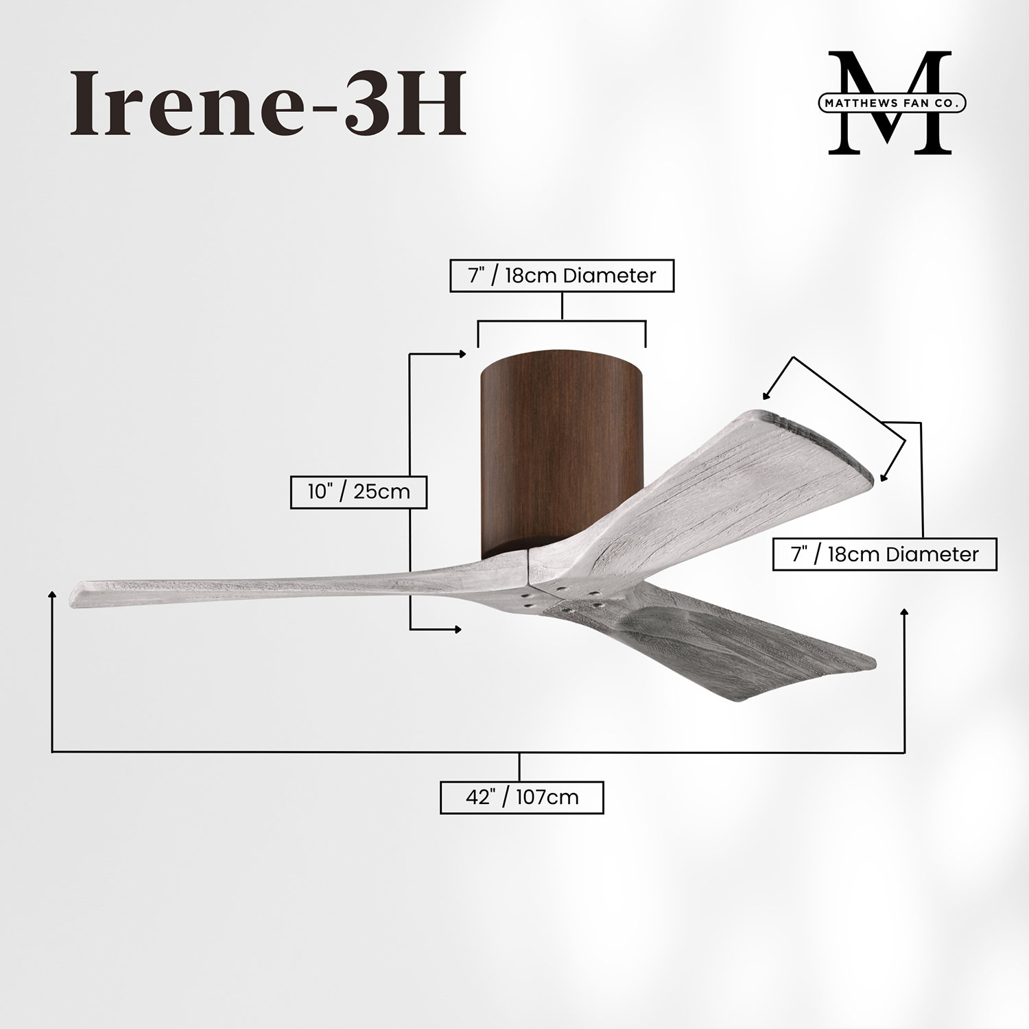 Olivier Ceiling Fan, Walnut, Barn Wood Tone, 42"