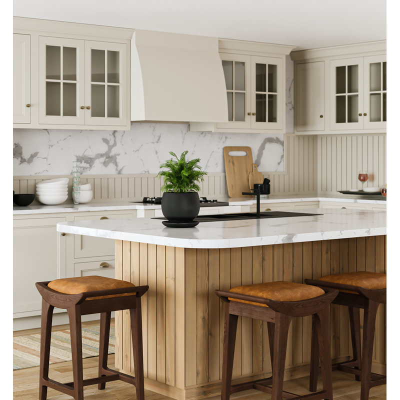 Porter Solid Oak Counter Stool, Mud Brown