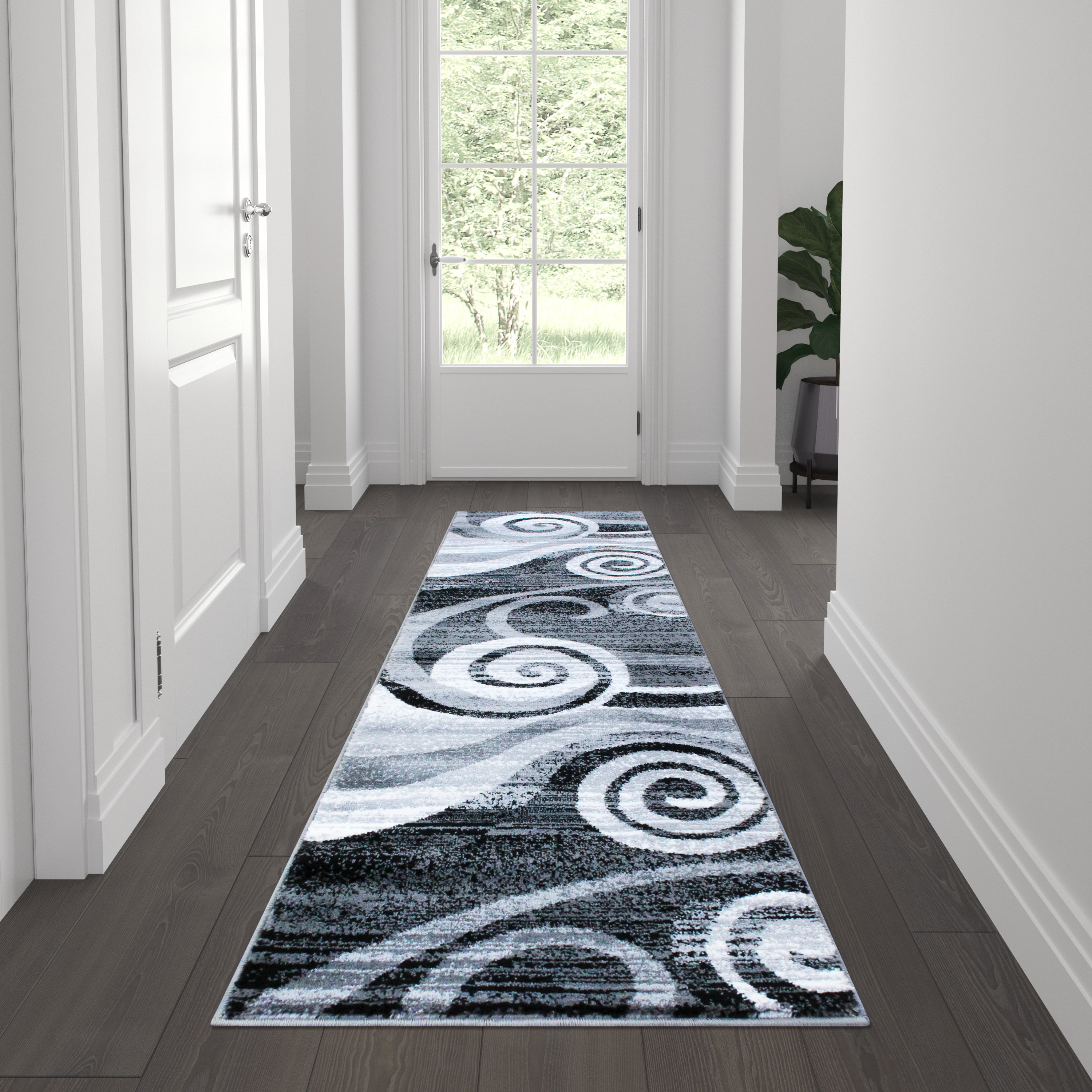 Wade Logan Aliodija Modern Swirl Design Olefin Area Rug & Reviews ...