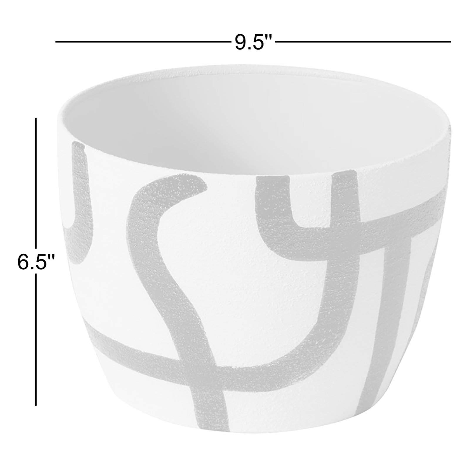 Leshawn 10" Pot Planter, Black