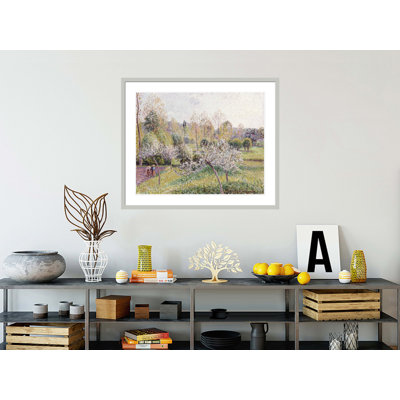 Pommiers en fleur Eragny par Camille Pissarro, impression giclée sur cadre