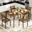 Ensemble de table de salle à manger pour 4, table de cuisine et chaises de 5 pièces, ensemble de 4, table de salle à manger avec 4 chaises pour petit espace, cuisine, coin repas, coin repas