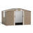 10 Ft. x 8 Ft. Galvanized Steel Outdoor Storage Shed with Reinforced Floor, Sliding Doors & Air Vents