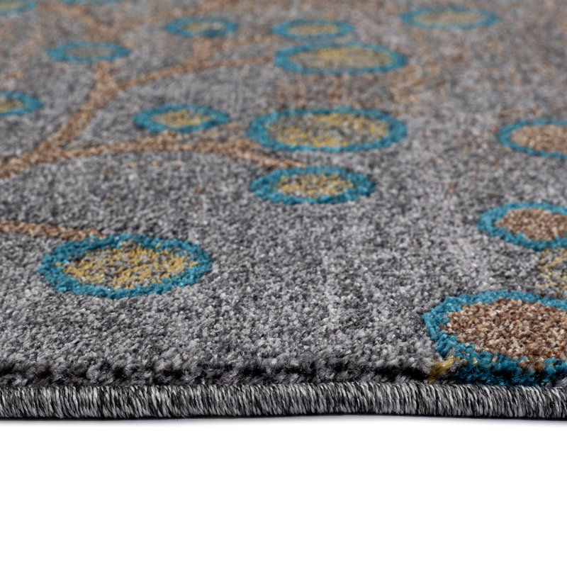 Tapis gris/bleu intérieur / extérieur Chapman, Rectangle de 8 pi x 10 pi