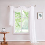 Cricklade Sheer Window Scarf Valance in 10 Colors and 4 Sizes. Great As Wedding Arch Draping Fabric, Bed Canopy or for Craft Project