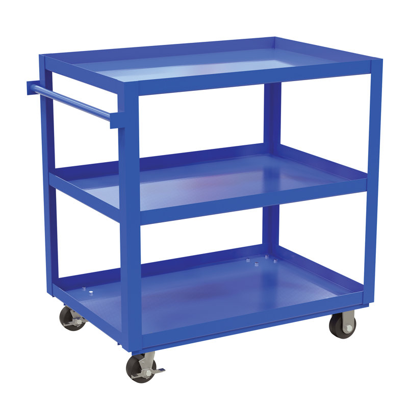 Chariot de service en acier, H 41,69 po x l 27,88 po x P 42,25 po