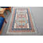 Tapis turc rétro fait à la main de conception géométrique avec de riches motifs colorés pour la décoration intérieure