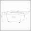 Table de foyer rectangulaire au propane en acier 40000 BTU pour la cour extérieure