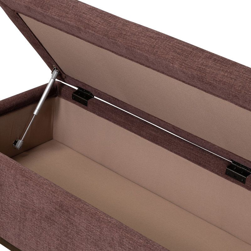 Navi Upholstered Storage Bench, Laughlin Plum