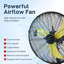 Ventilateur mural électrique industriel 20 "4 vitesses Premium noir