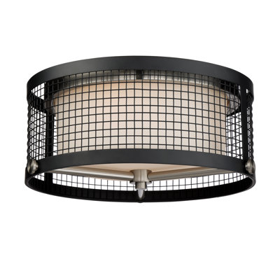 Plafonnier encastré cylindrique à cage 3 lumières 16,75 po Didama