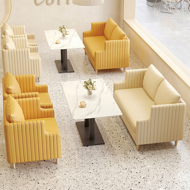 Banc rembourré en similicuir, Crème