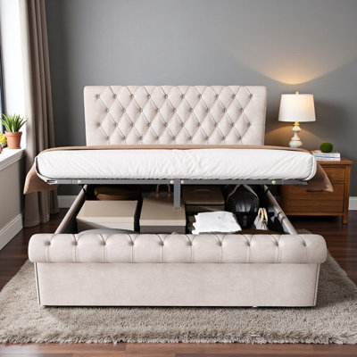 Upholstered Ottoman Storage Bed