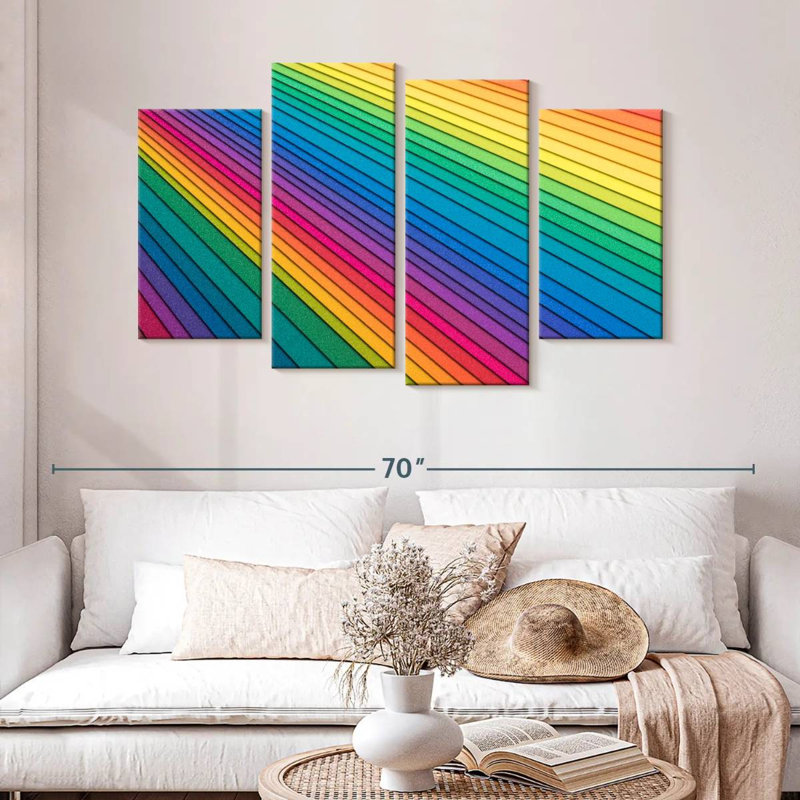 Kiahanna Rainbow Paper Stack, 32" H x 52" W
