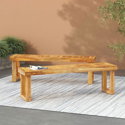 Ensemble de 2 bancs Nestor, naturel