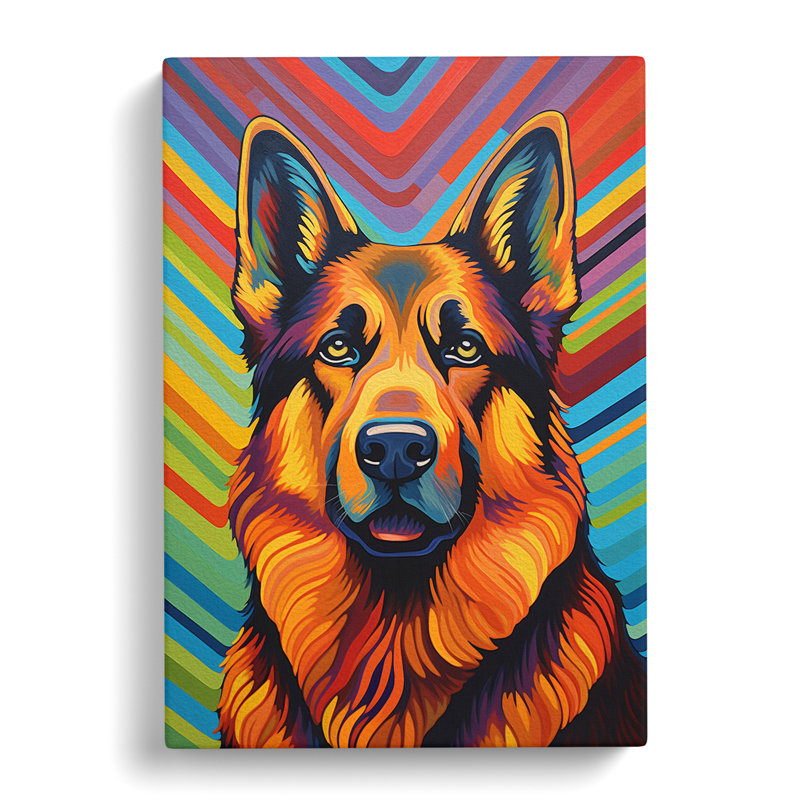 German Shepherd Op - Art Prints - Wrapped Canvas, 76cm H x 50cm W x 3cm D
